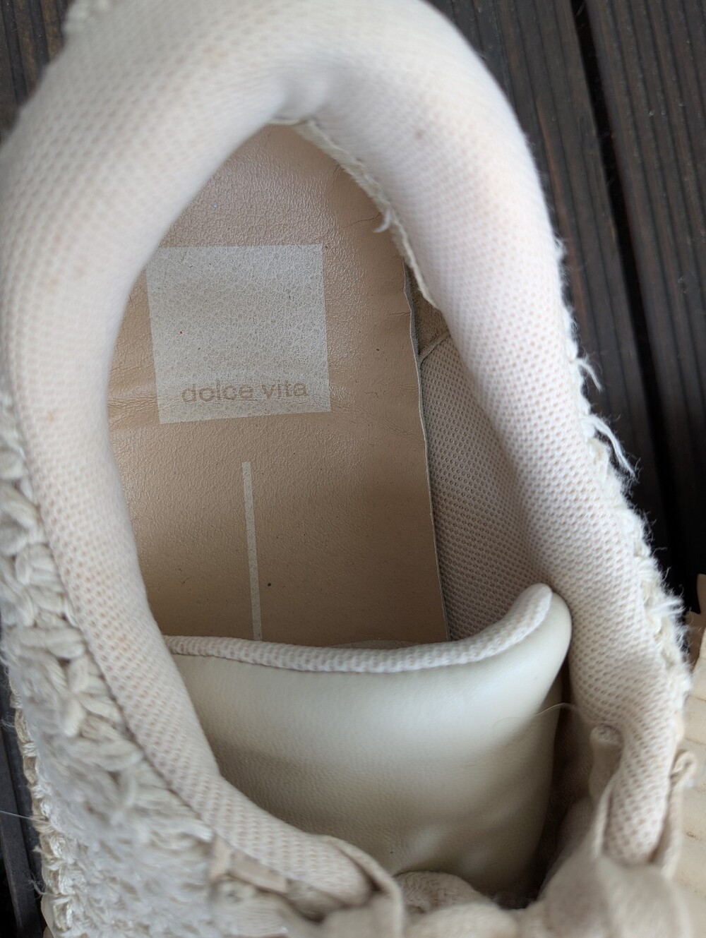 Dolce Vita Knit Crochet Woven Platform Sneakers in Cream - Women - Picture 3 of 6